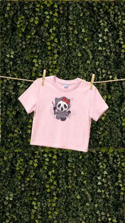 Ghostface Kitty  Crop T-Shirt