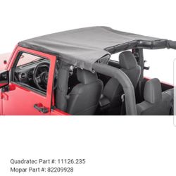 Sun Bonnet / bikini top for 2 door JK jeep Mopar OEM
