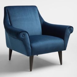 Cost Plus World Market Blue Velvet Chair