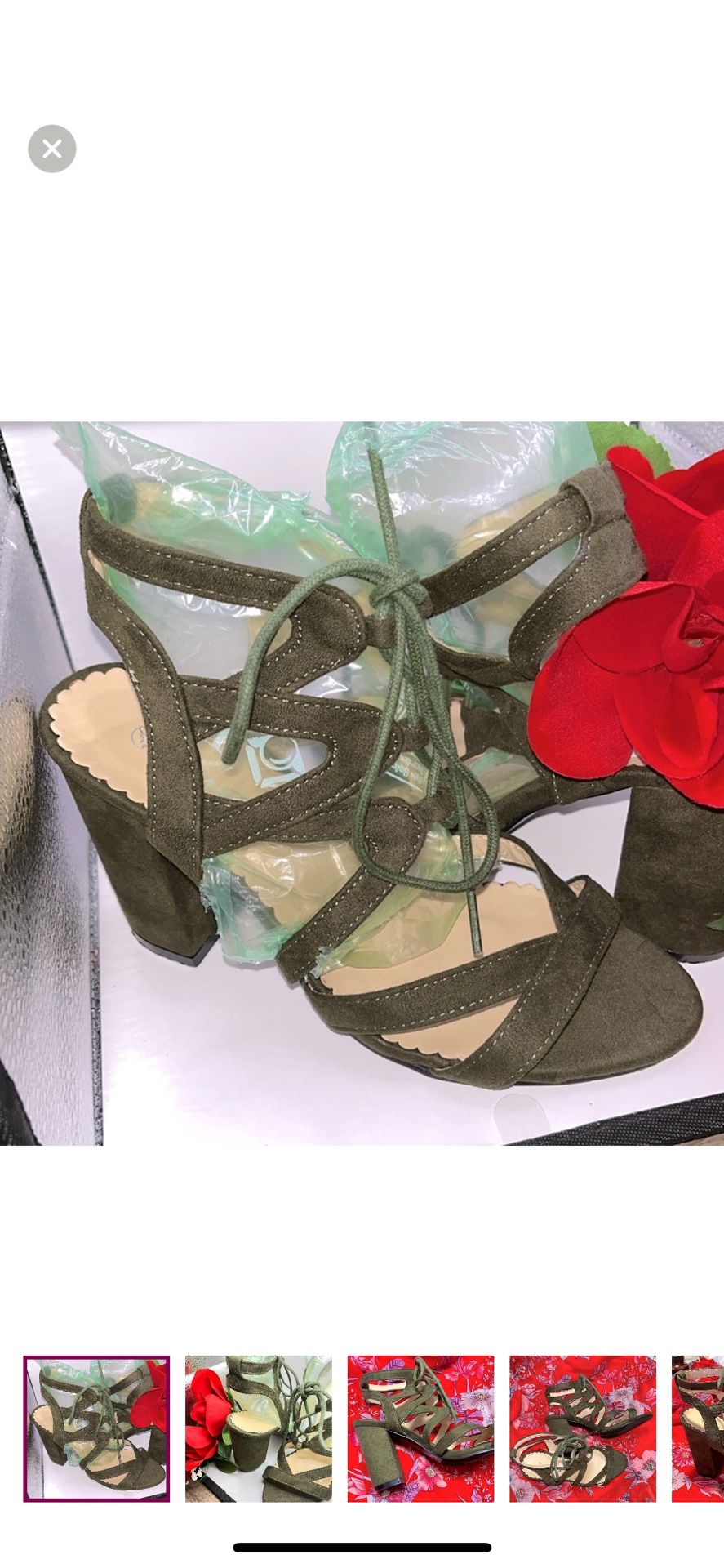 Herstyle Women’s Chunky Platform Heels/ Strappy Sandals in Green (6)