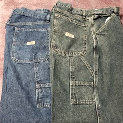 2 Mens Carpenter Wrangler Jeans