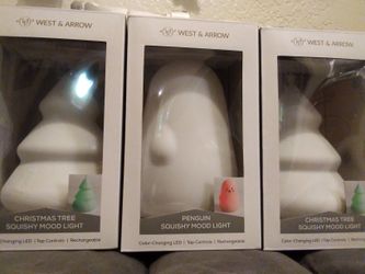 3 New West & Arrow Squish Mood Lights. Color Changing, LED, Charging Cable Included $7 Each