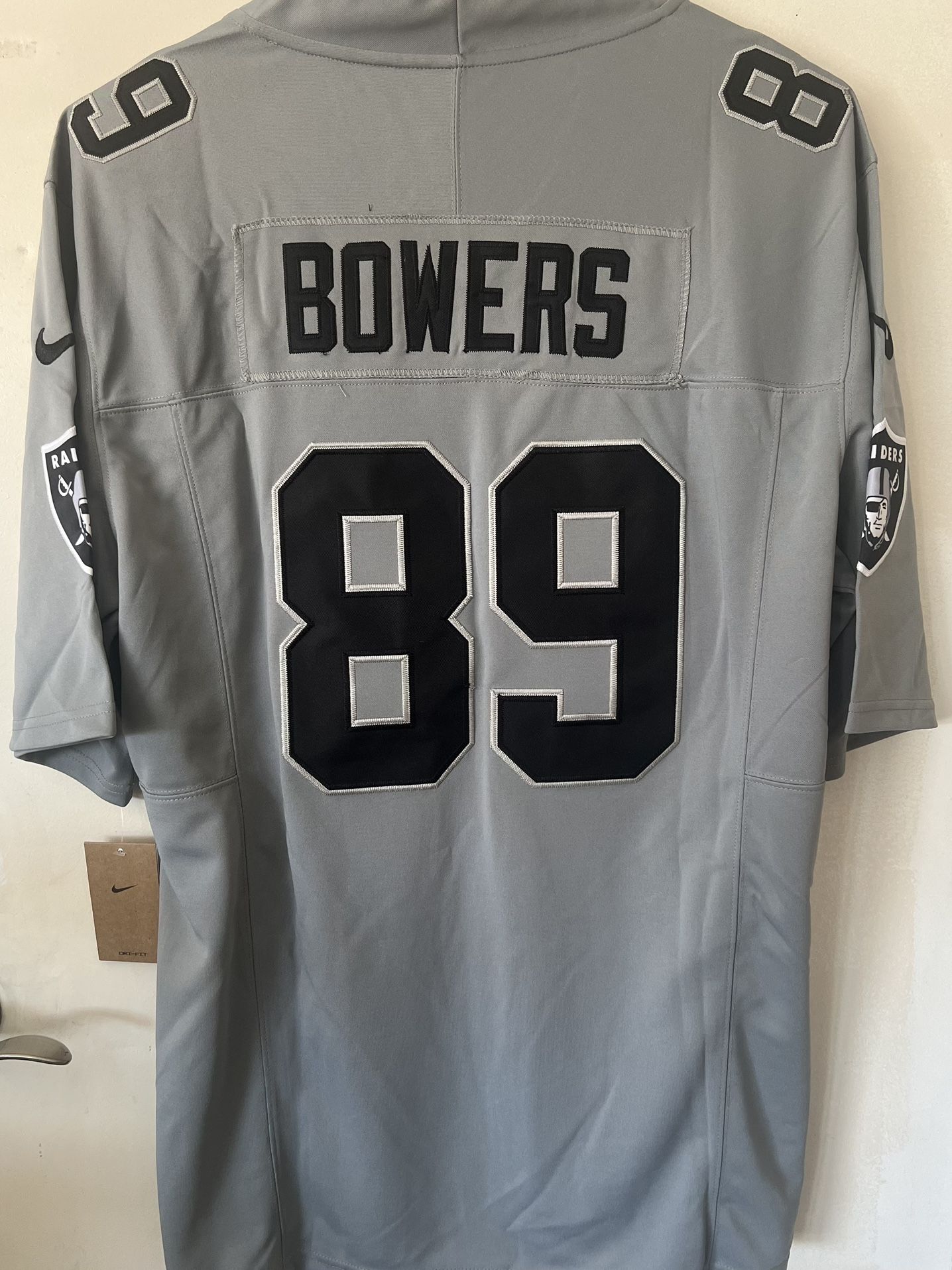 Brock Bowers #89 Las Vegas Raiders New Silver/black Jersey Size Extra Large