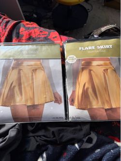 gold skirts