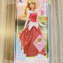 New Disney Princess Sleeping Beauty Doll Aurora With Brush From Disneyland