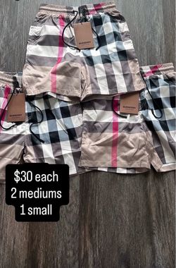 Burberry Check Swim Shorts with Tags