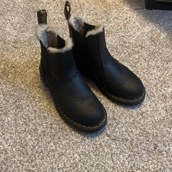 Dr Martens Faux Fur Leather Chelsea Boot