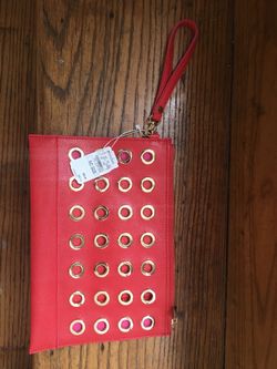 Neiman Marcus red purse with strap