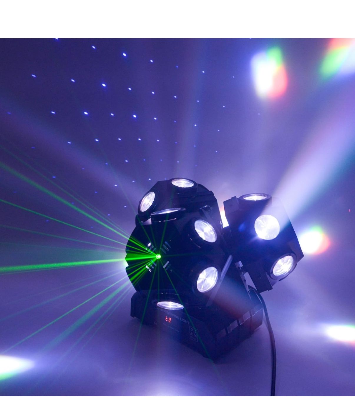 18LEDs Moving Head DJ Light Rotating Beam Lights Stage DJ Lighting Led Pinspot Uplighting Lights for Events