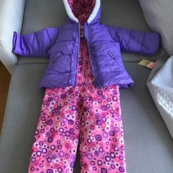Brand new kids snow suit winter jacket and bib pants 2T 3T