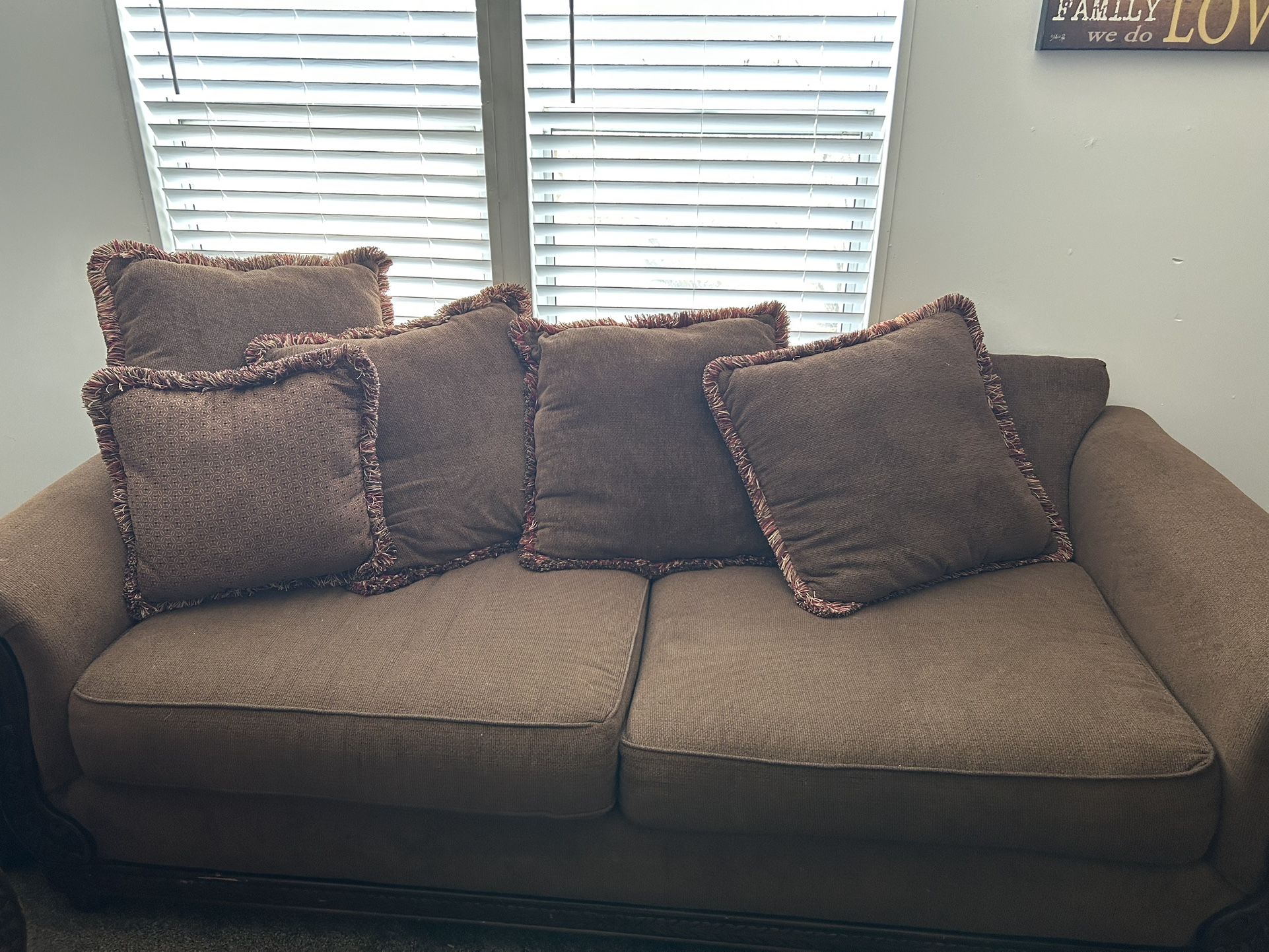 Nice Couch And Loveseat End Tables
