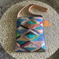 NEW!  LIRA Handmade Patchwork Leather Crossbody Bag