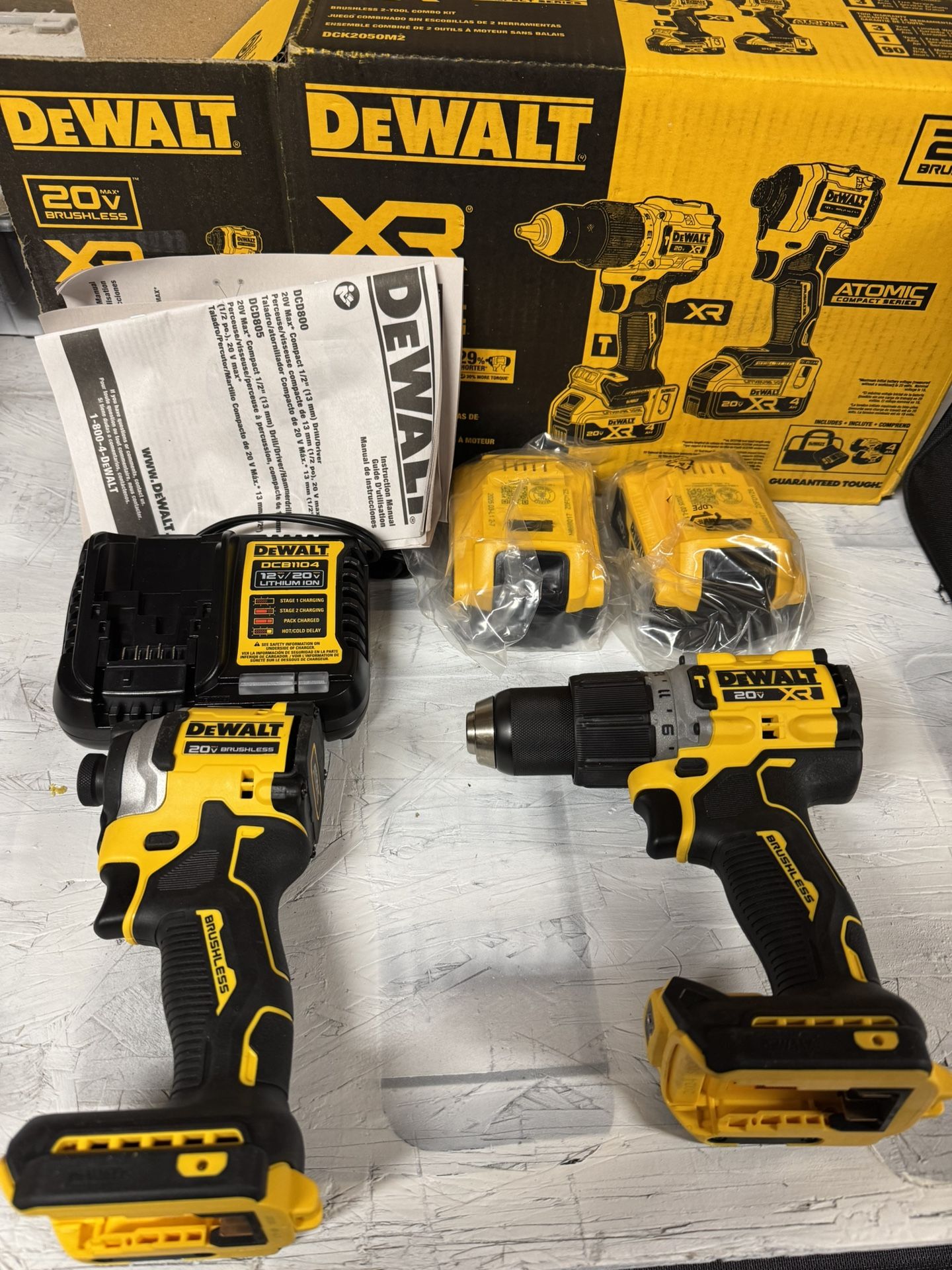 Dewalt Drill Tool Kit With 4 Amp Batteries, Brand New In The Box