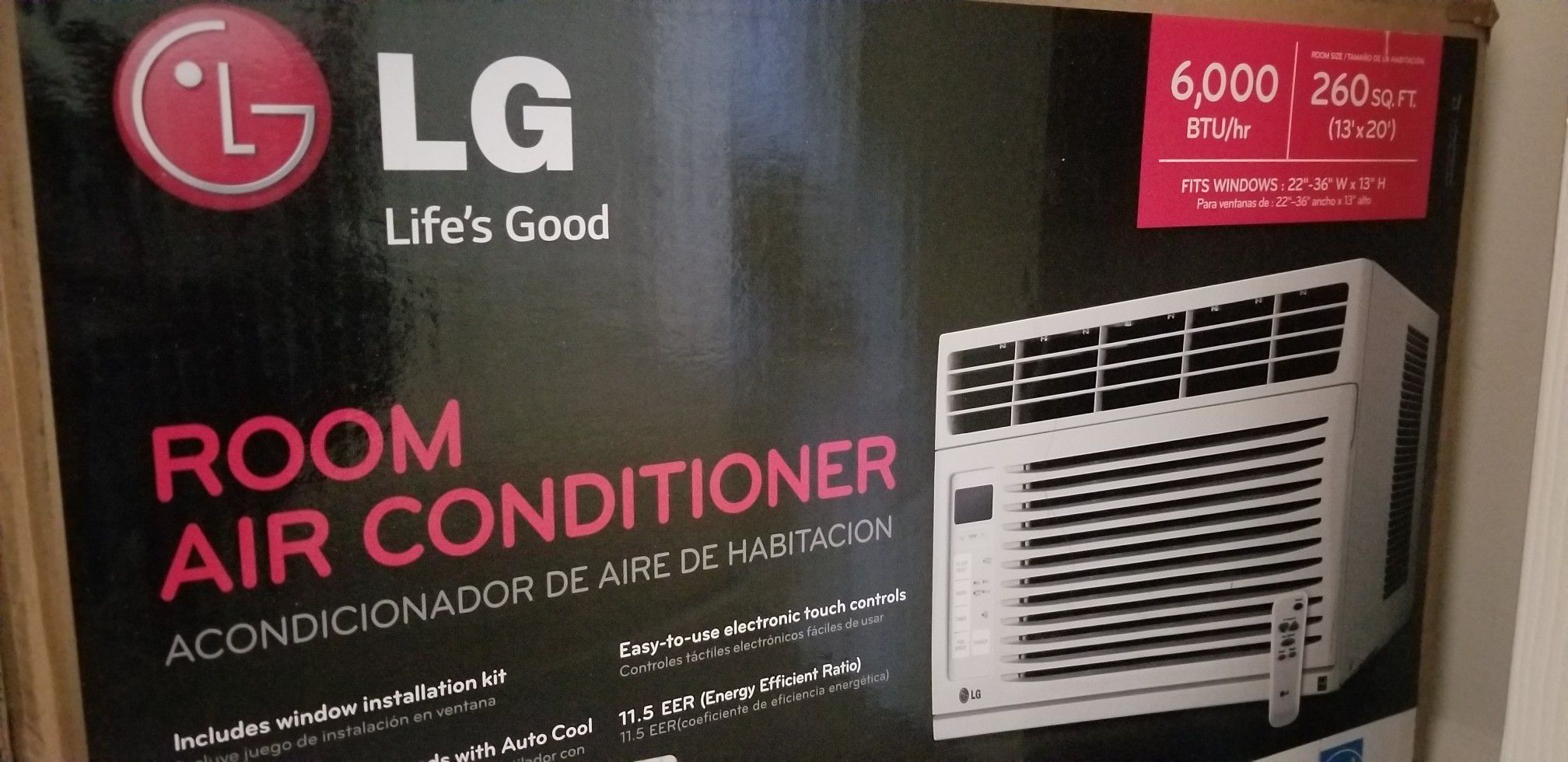 LG Window Air Conditioner, 6000 BTU