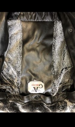 Black leather jacket