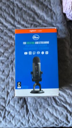 Blue Logitech YETI microphone