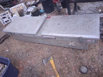 Aluminum Diamond Plate Truck Tool Box - Gull-Wing Split Lid