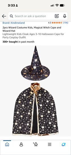 Lightweight Kids Cloak Ages 3-10 Halloween Cape for Party Cosplay Outfit