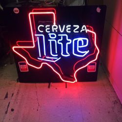 Cerveza Lite Neon Light Pre Owned Mint
