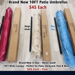10 Ft Umbrellas Brand New 