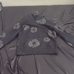 black and gray denim tears