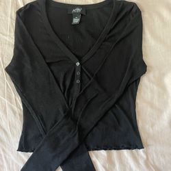 JustPolly Black Croptop XS