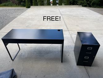 FREE desk and file cabinet