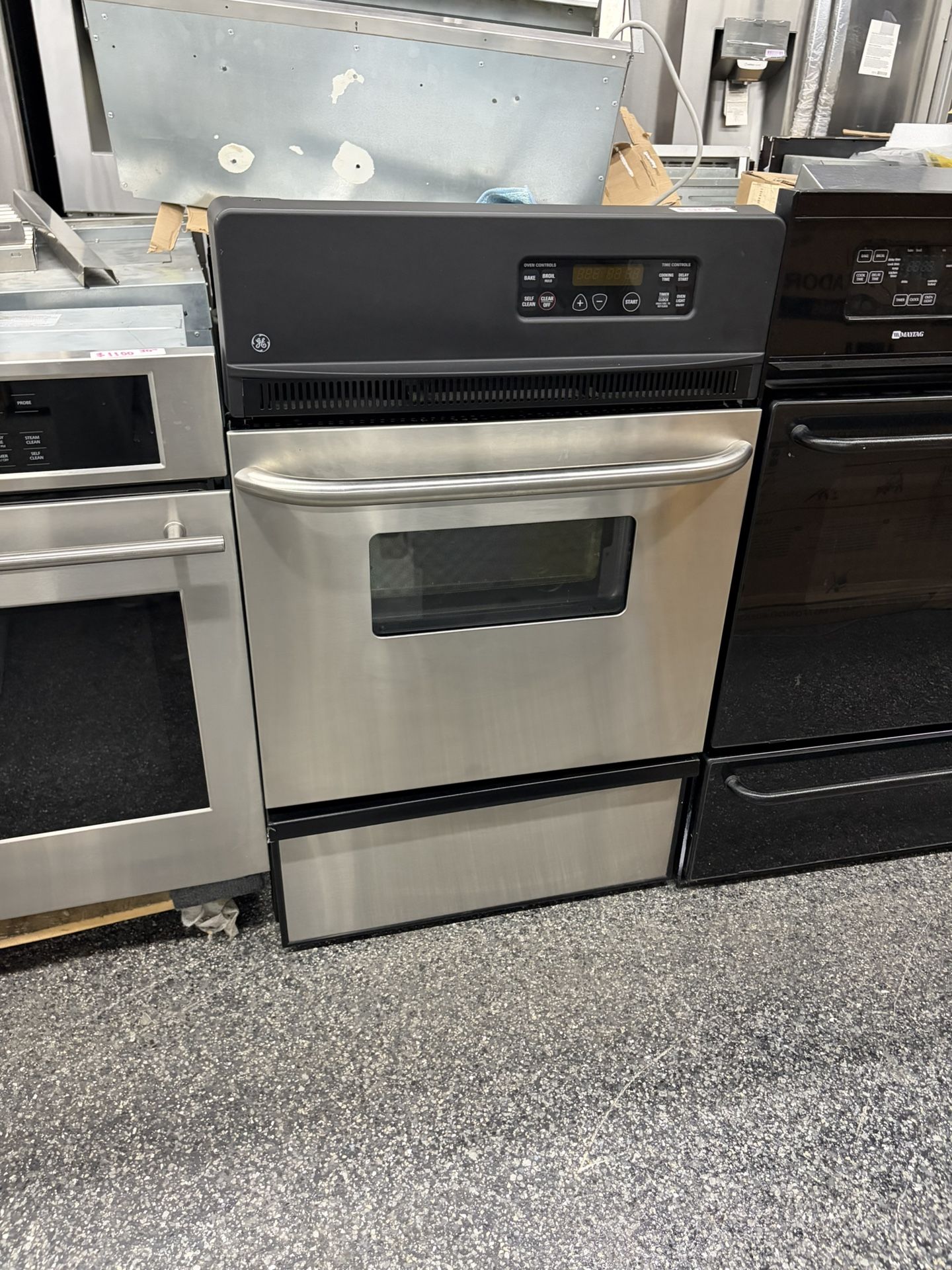 GE Stainless Steel 24” Single Wall Oven Gas