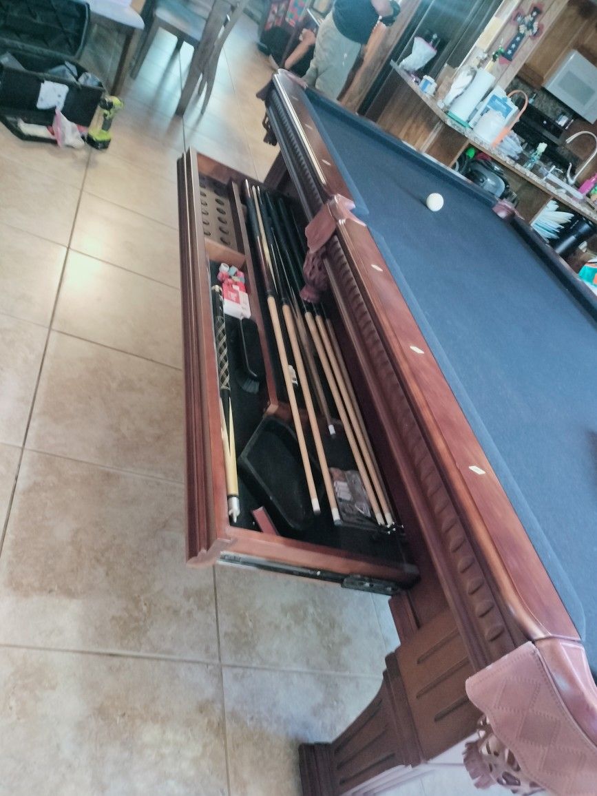 8 Foot Pool Table With Drawer