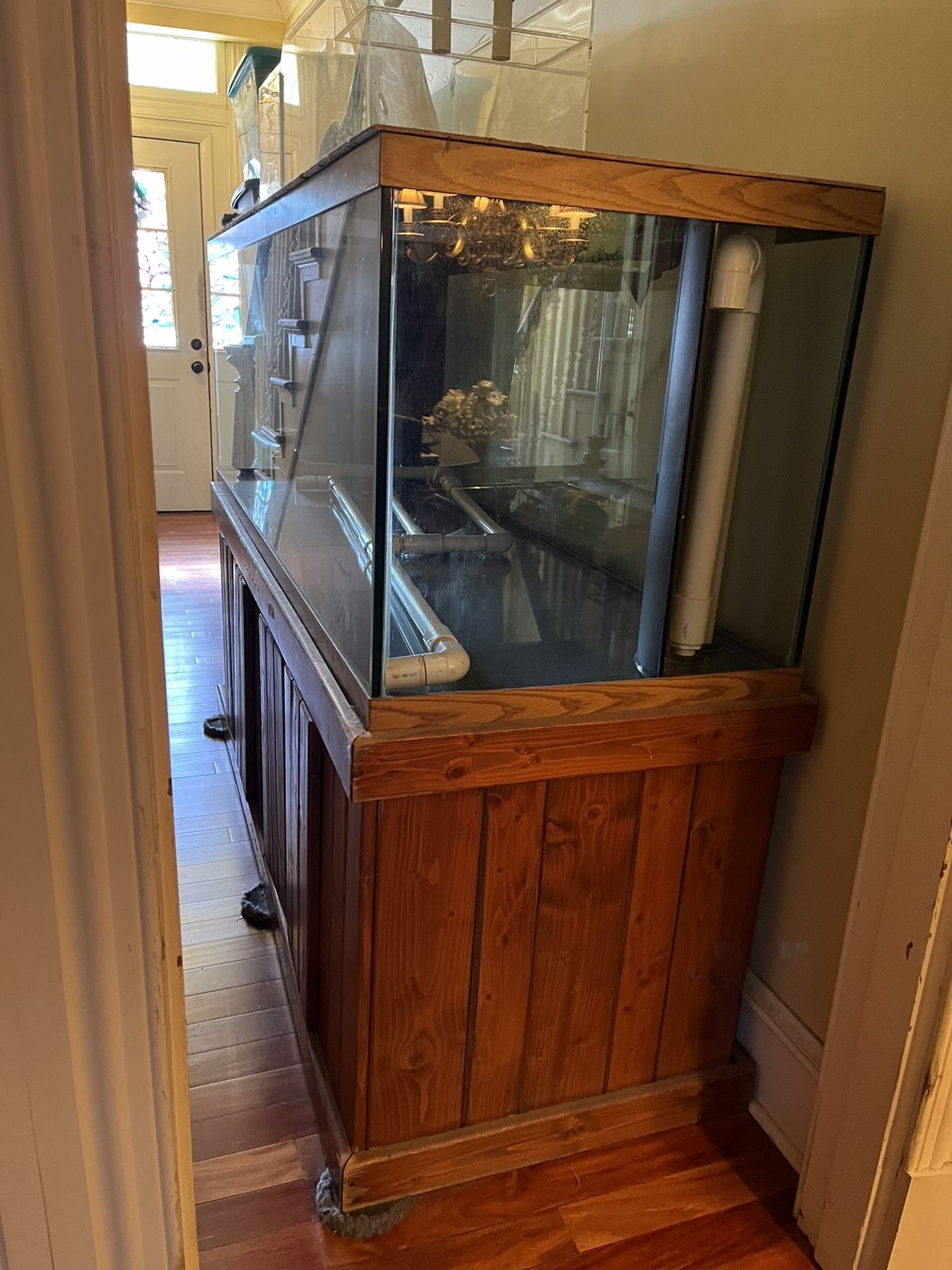 180 Gallon Reef Ready Aquarium With Cabinet Stand, Sump, RO unit, base rock