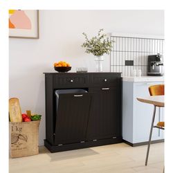 Double Tilt Out Trash Can Cabinet,