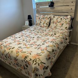 Full Size Bed, Mattress & Nightstand 