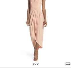 SHONA JOY Tulip Hem Dress in Nude NEW!!!