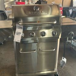  4 Burner Stainless Steel Propane Gas Grill with Side Burner