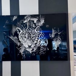 Big Modern Luxury Print On Canvas Leopard 48x30