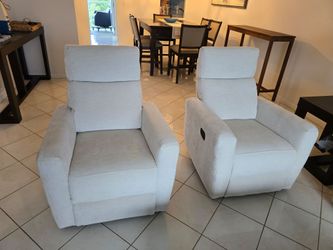 Fabric Recliner Swivel Chairs