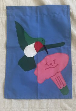 NEW Hummingbird Small Garden Flag