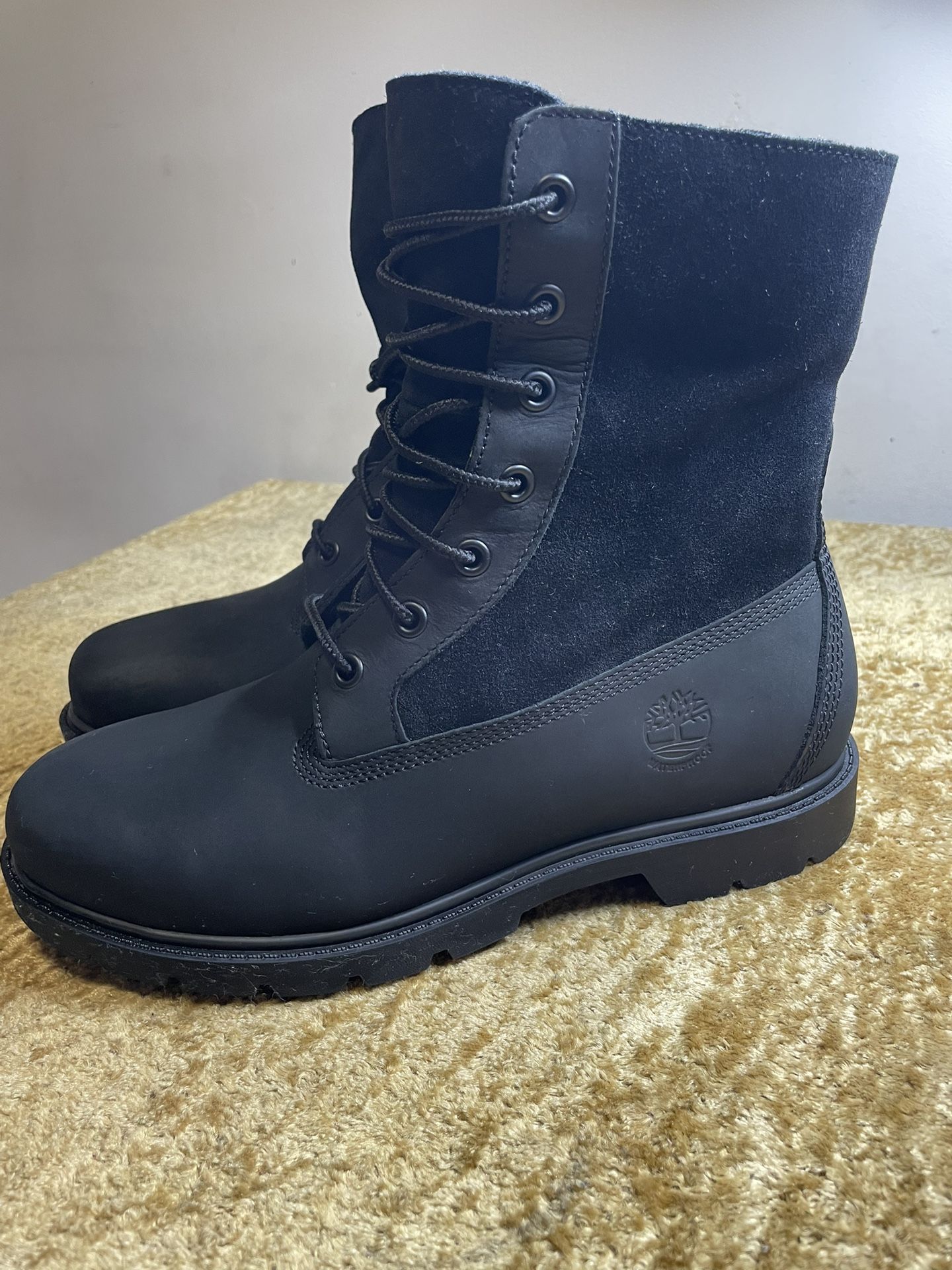 Timberland Black Roll-Top Boots