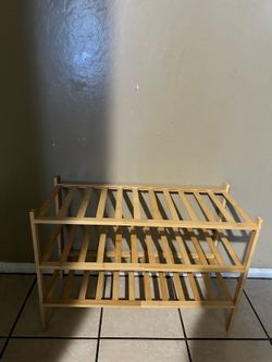 Bamboo shoe rack