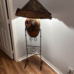 Vintage Rustic Style Studio Crafted Sculptural Floor Lamp