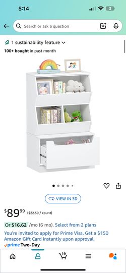 Toy Organizer White