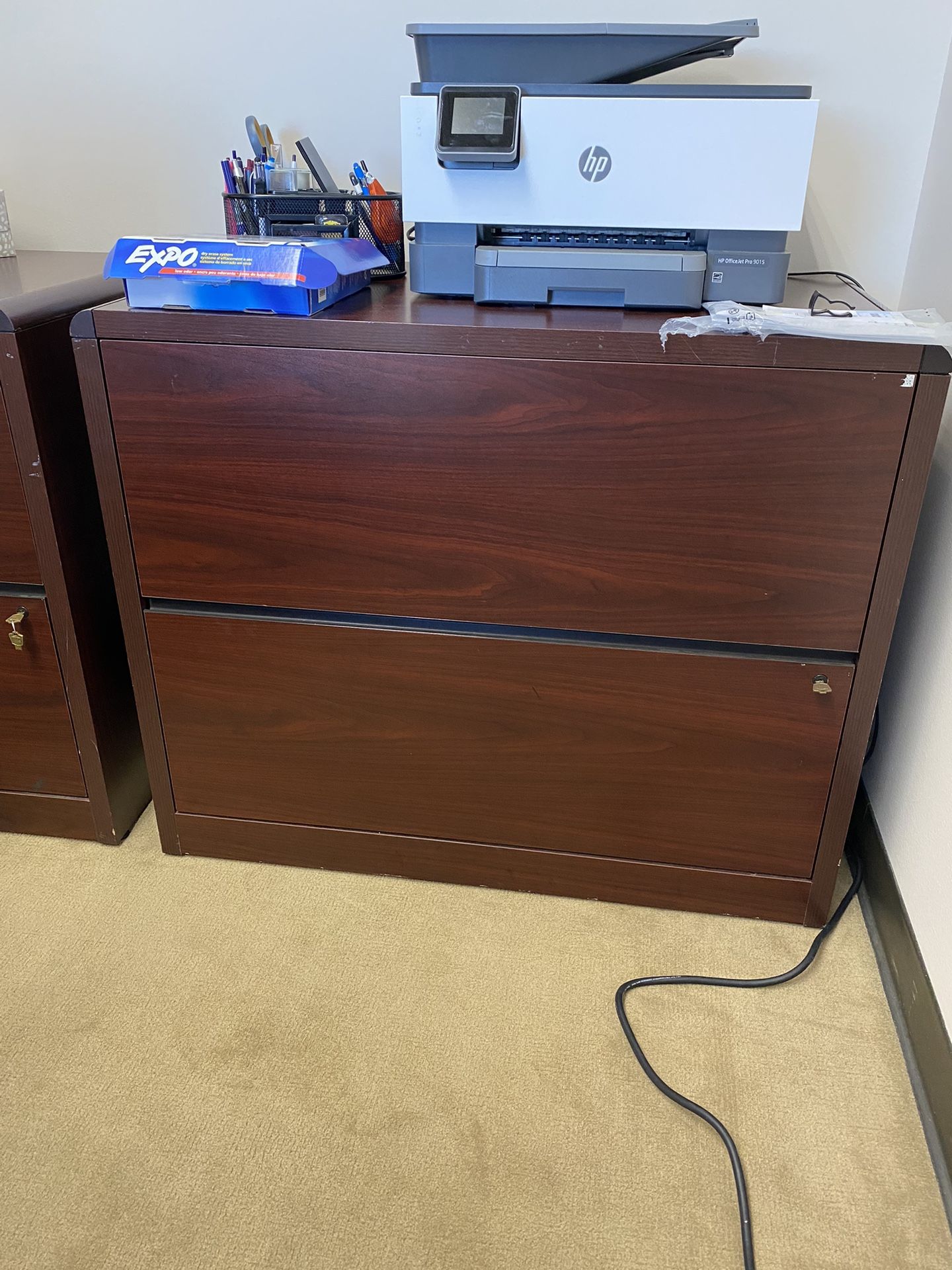 File Cabinets Pair Brown