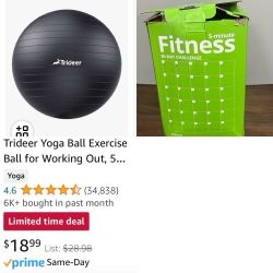 Trideer Yoga Ball Excercise Ball Can Also Be Used As A Birthing Ball 