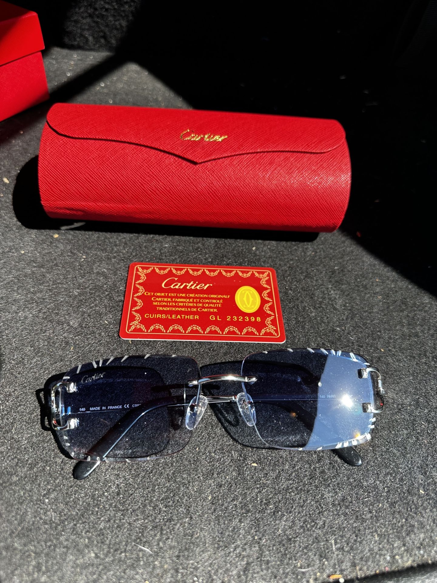 Cartier Sunglasses (diamond cut / blue lenses
