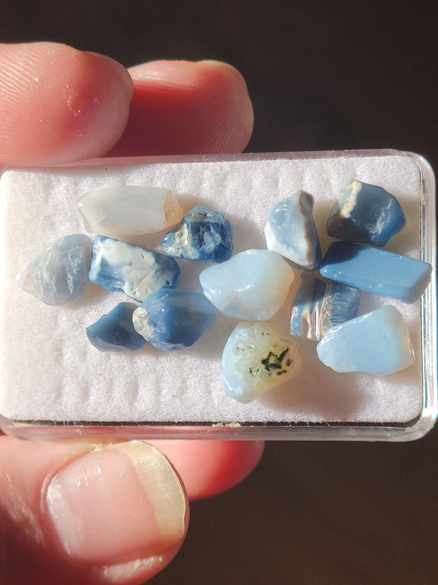 13pcs. Natural Australian Blue Opal Gemstomes Very Good Quality