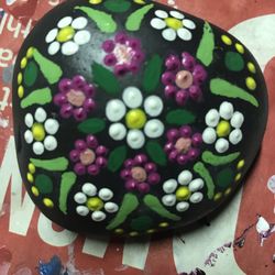 Hand Painted Mandala Dot Rocks