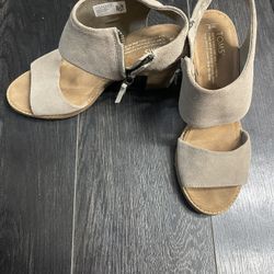Toms Majorca Tan Heel Size 8