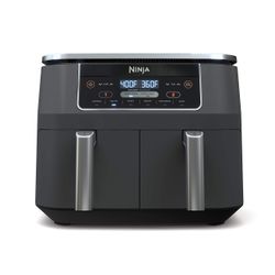 Ninja Foodi DZ201 8 Qt DualZone 6-in-1 Air Fryer Grey New Sealed