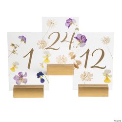 Pressed Flower Table Numbers 1 - 24