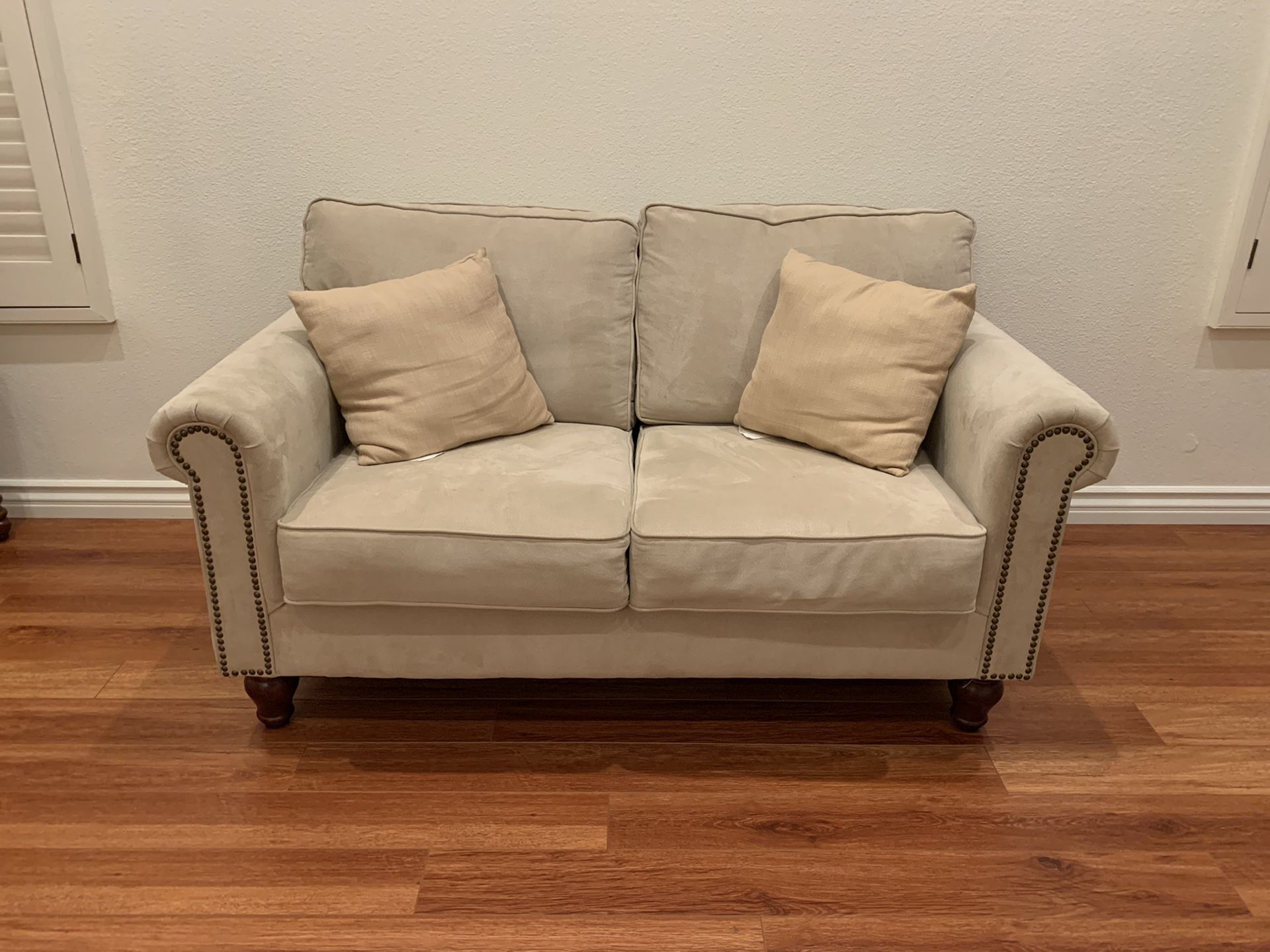 Suede Loveseat couch